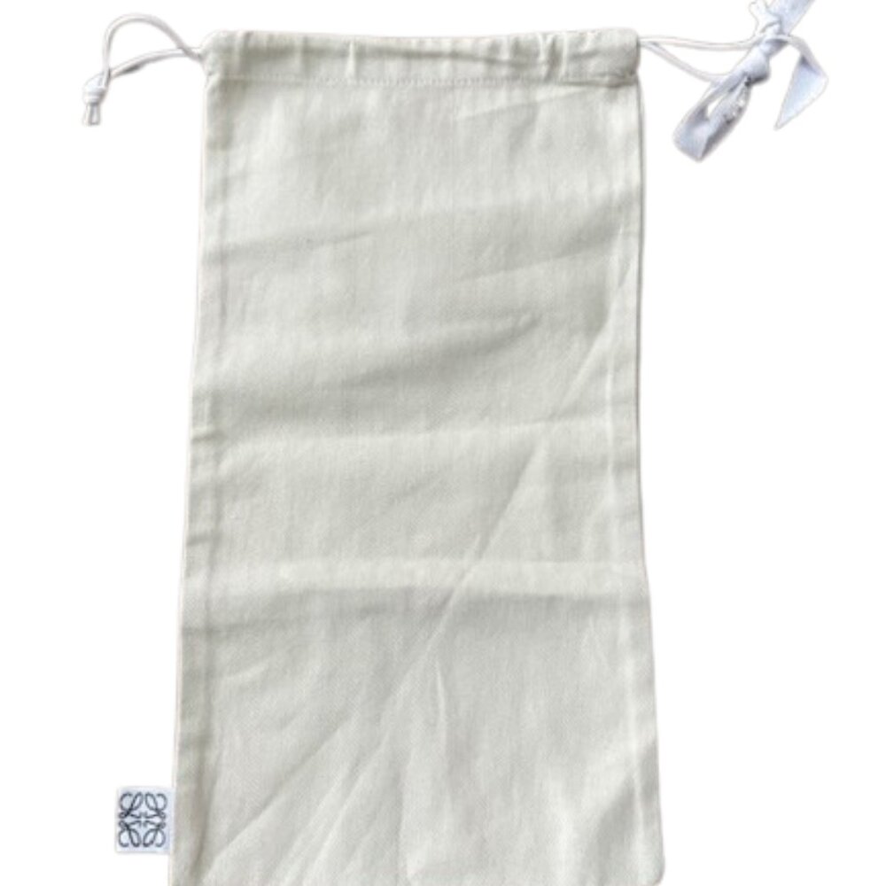 Loewe Cream Drawstring Dust Bag With Ribbon